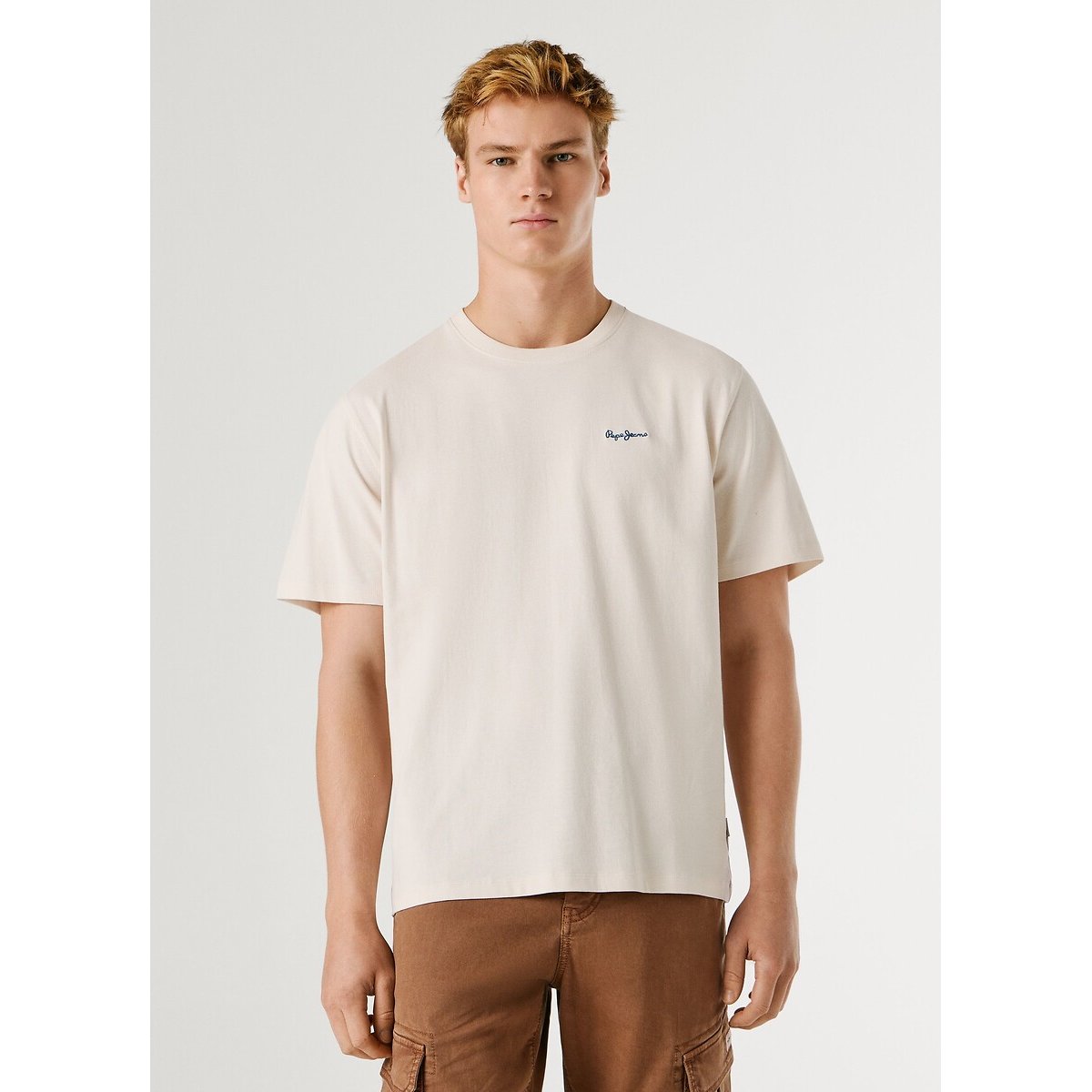 Pepe Jeans Contrast Connor T-Shirt With Short Sleeves Men's Ivory Xxl