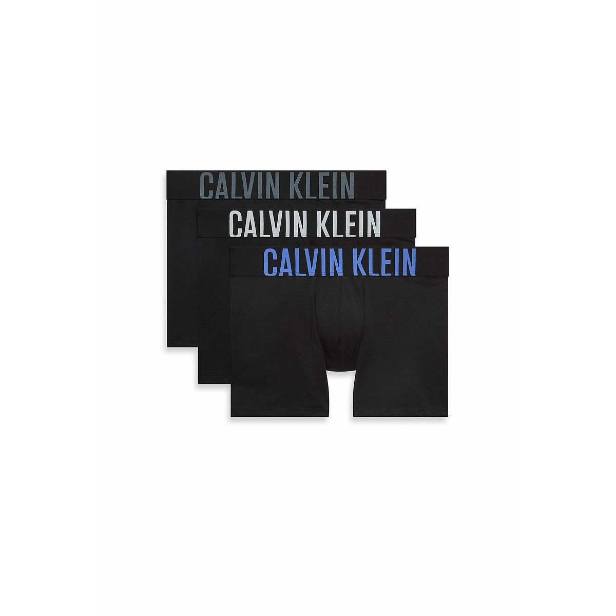 Calvin Klein Underwear Pack Of 3 Boxer Briefs Men's Blue + White + Grey Large