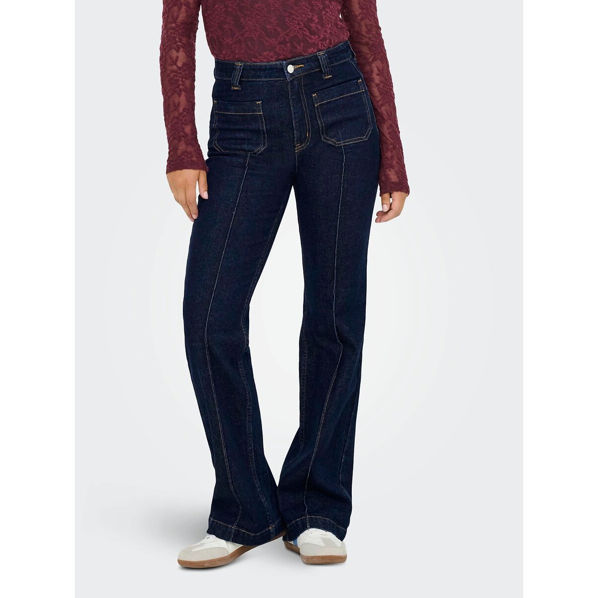 Only High Waist Flared Jeans Women's Untreated Denim W29 L32