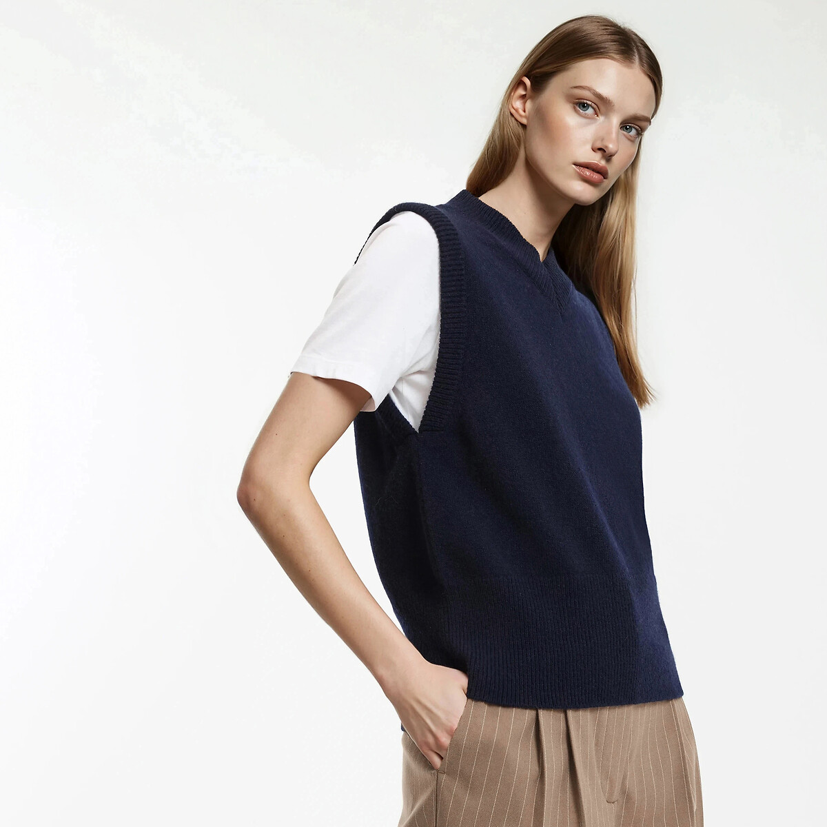 Pull laine et cachemire, fabriqué en France
