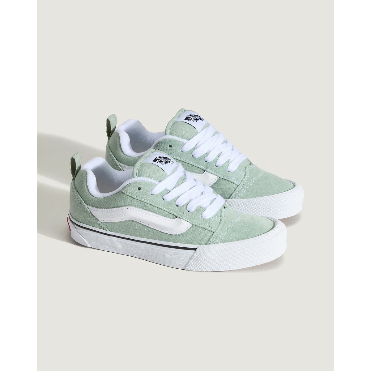 Vans Women's Grey-Green Knu Skool Trainers Size 39