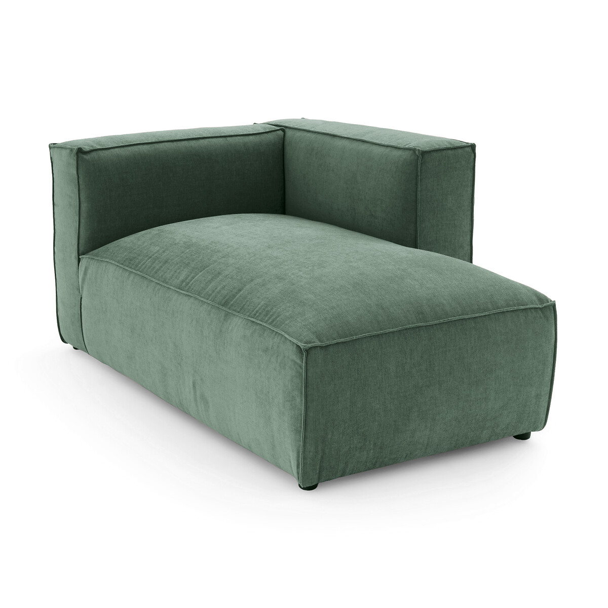 LA REDOUTE INTERIEURS Modulaire longchair van getextureerd fluweel, Seven