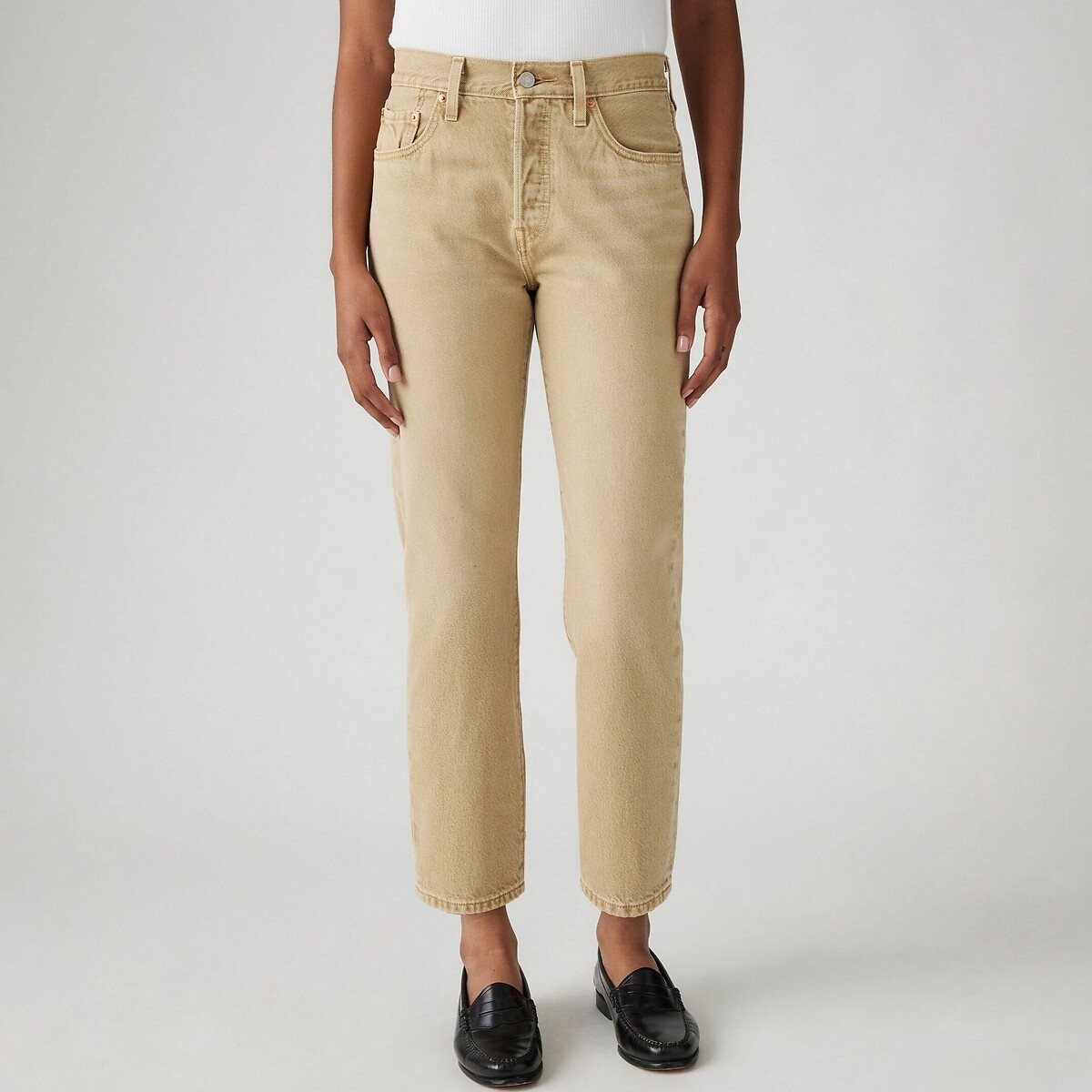Levi's Men's Scraped Travertine Stf 501® Cropped Jeans W25 L28