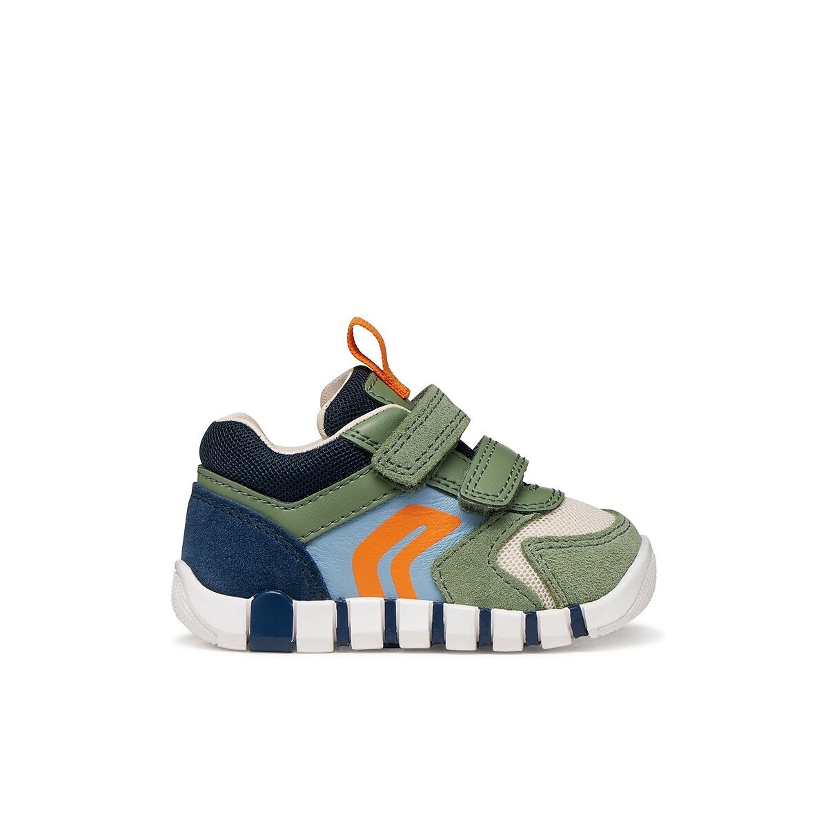 Geox Lupidoo Touch 'N' Close Trainers Blue/Green Size 24 (7) Kids