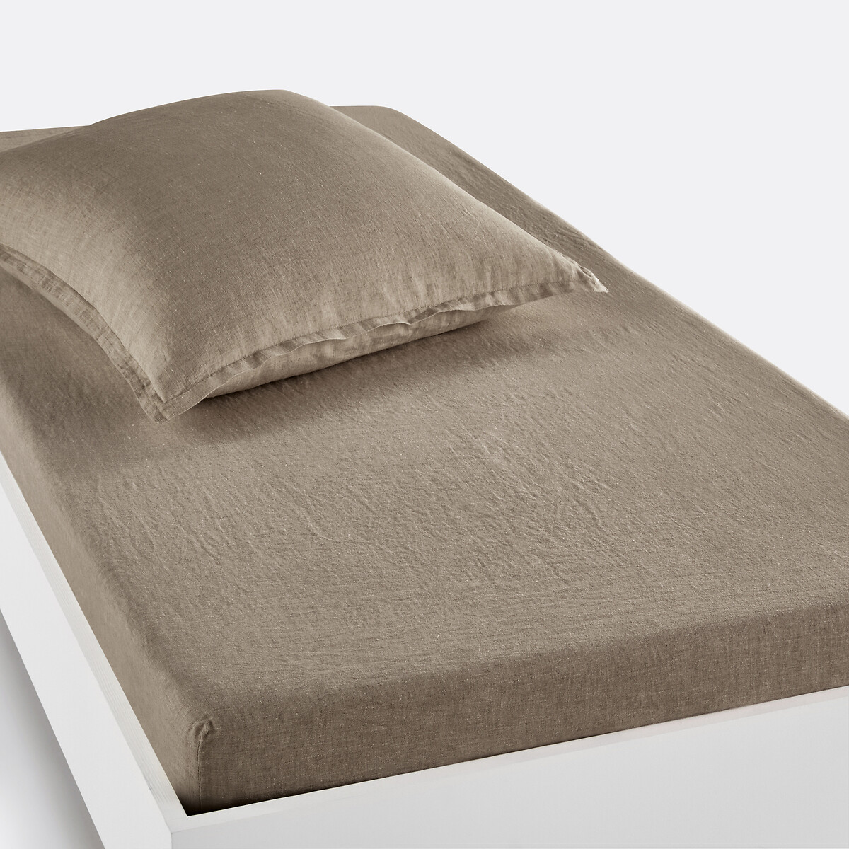 La Redoute Interieurs Linot 30Cm High Washed Child's Fitted Sheet Unisex Linen Single (90X190cm)