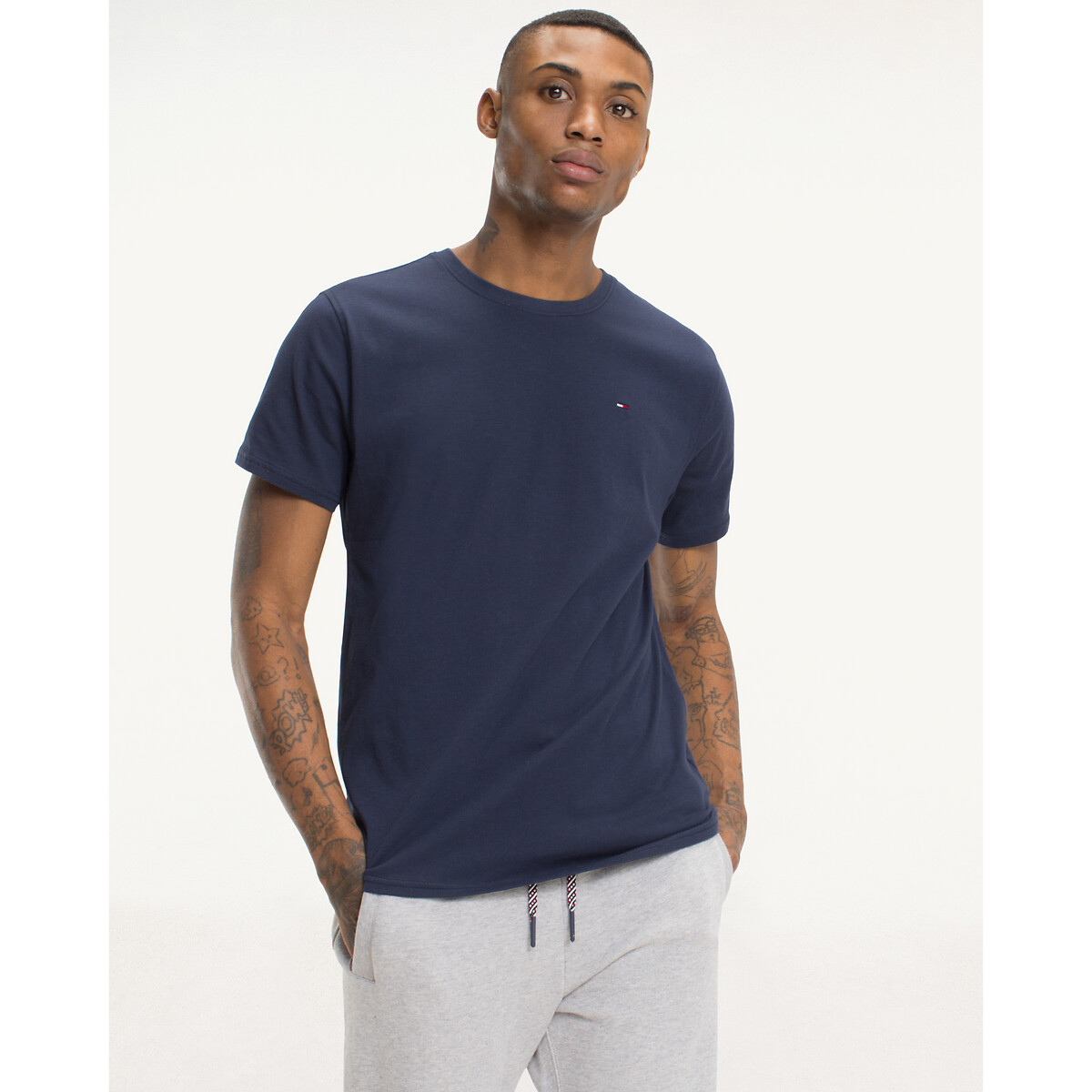 Tommy Jeans Original Jersey Crew Neck T-Shirt Men's Navy Small
