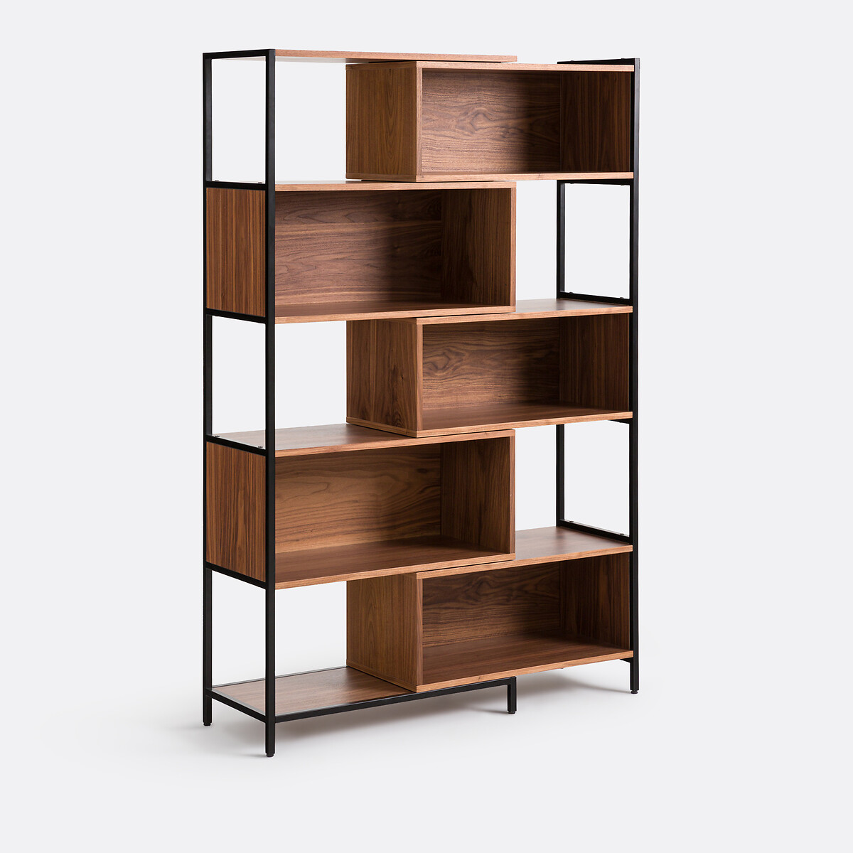 La Redoute Interieurs Volga Modular Bookcase In Veneer Unisex Walnut