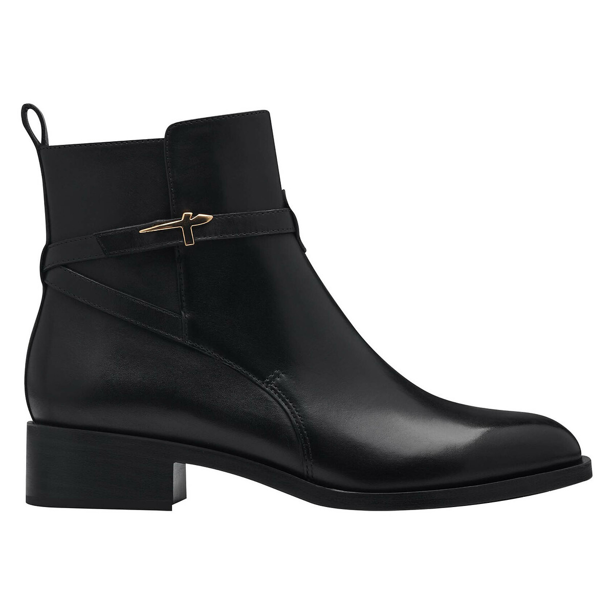 Tamaris Leather Ankle Boots Women's Black Size 37 (4)