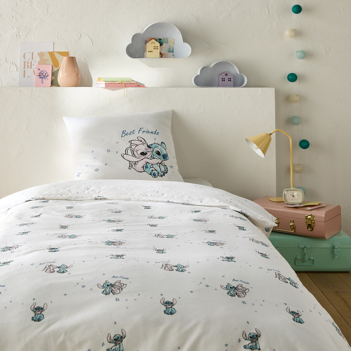 Conjunto de cama em algodão, Stitch Best Friends, Disney Stitch