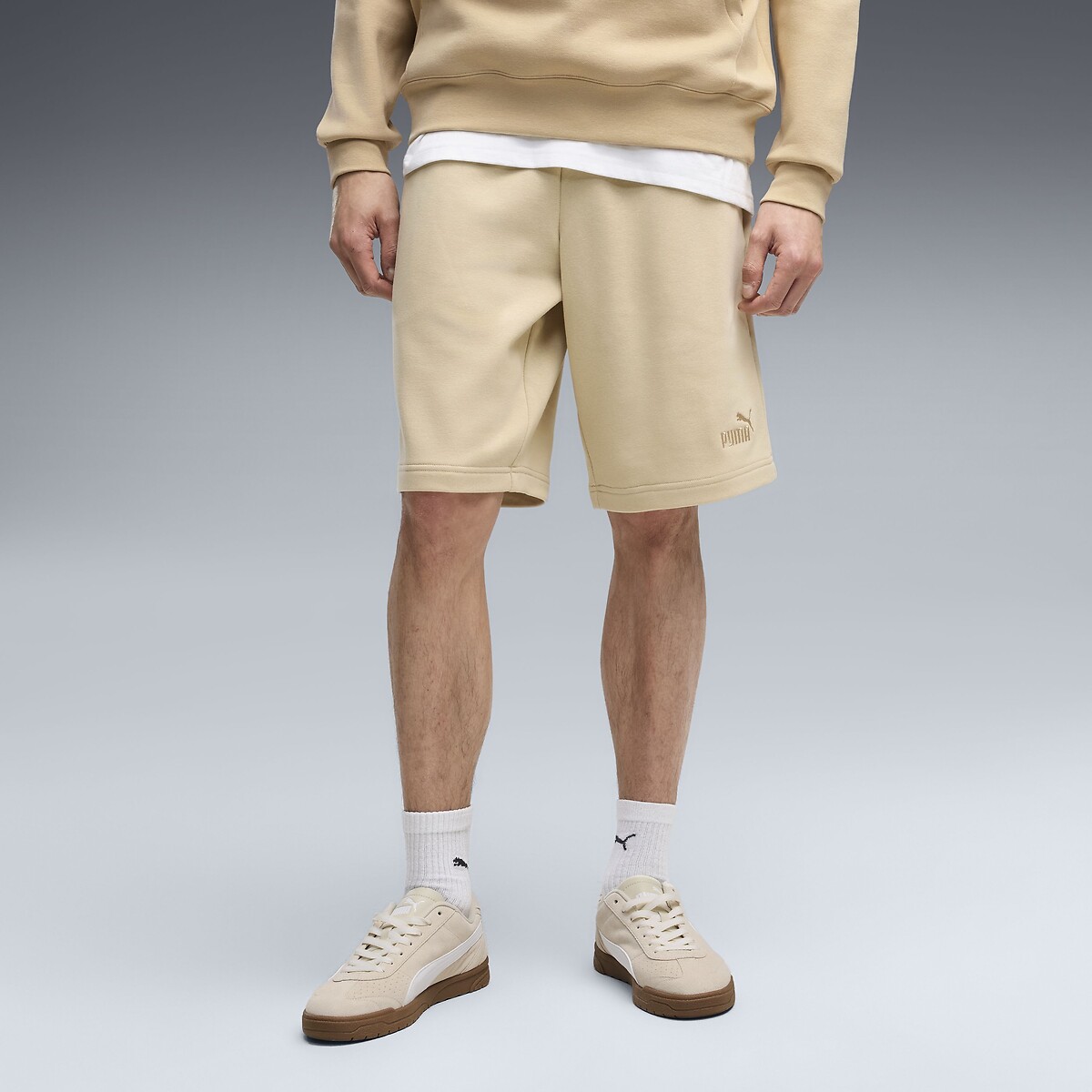 Puma Essential Logo Shorts Men's Beige Brown Extra Large