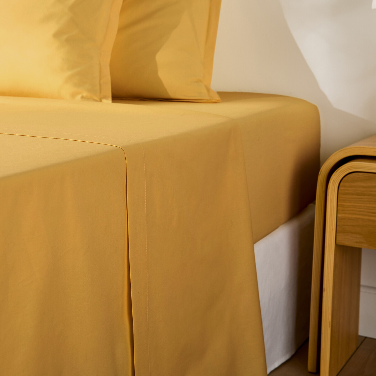 Drap Plat Uni En Percale De Coton, 80 Fils, Scenario — vue 3