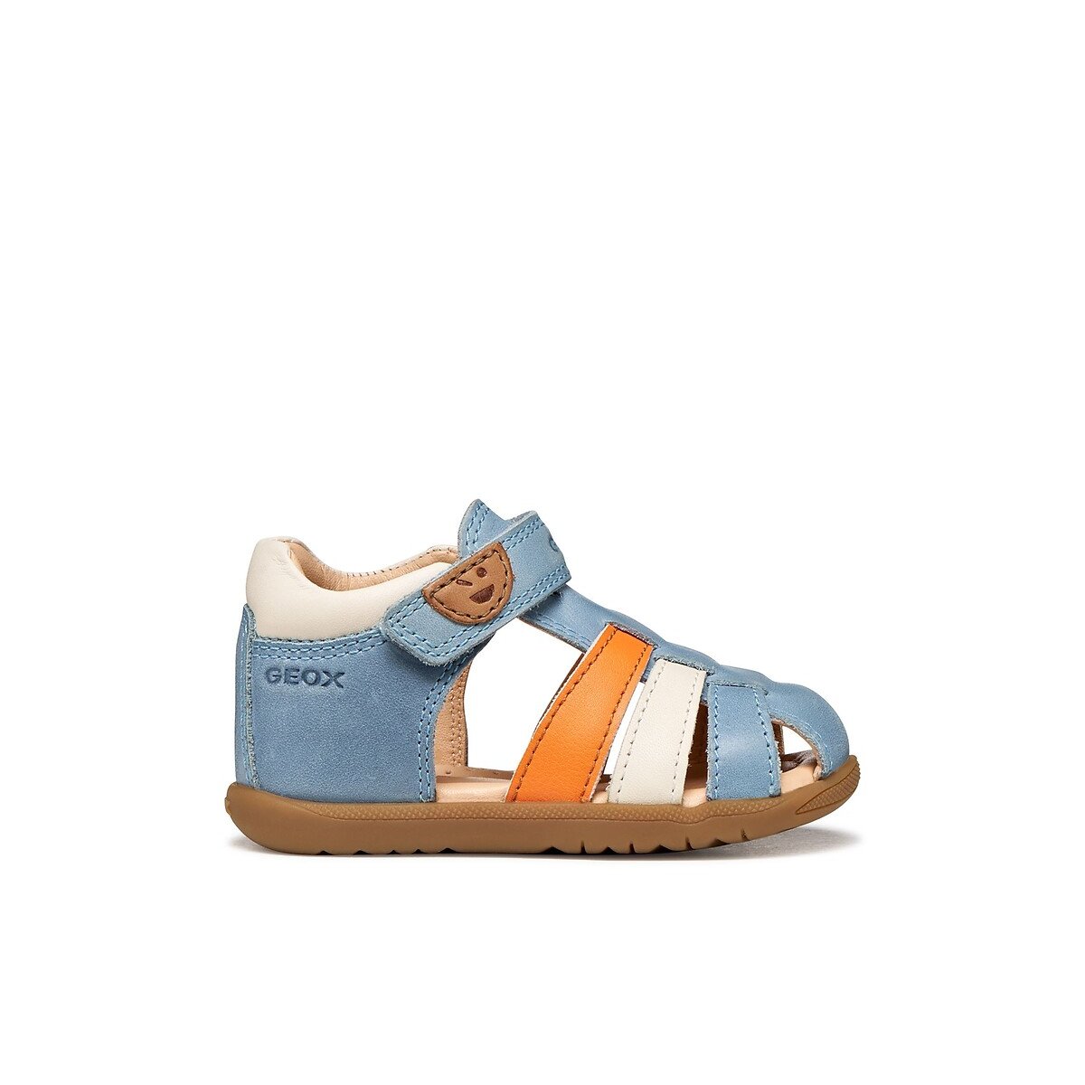 Geox Macchia First Steps Sandals Blue/Orange Size 22 Kids