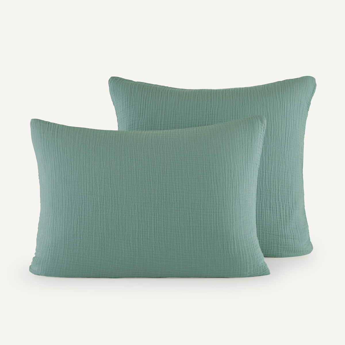 Am.pm Yafa Organic Cotton Muslin Child's Pillowcase Unisex Eucalyptus Standard (50X70cm)