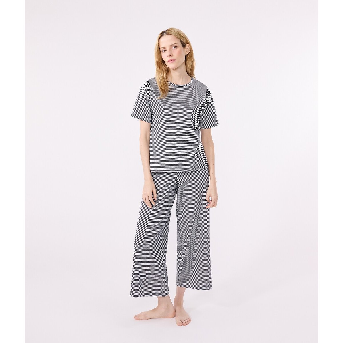 Petit Bateau Pigiama A Righe Blu Donna Taglie L