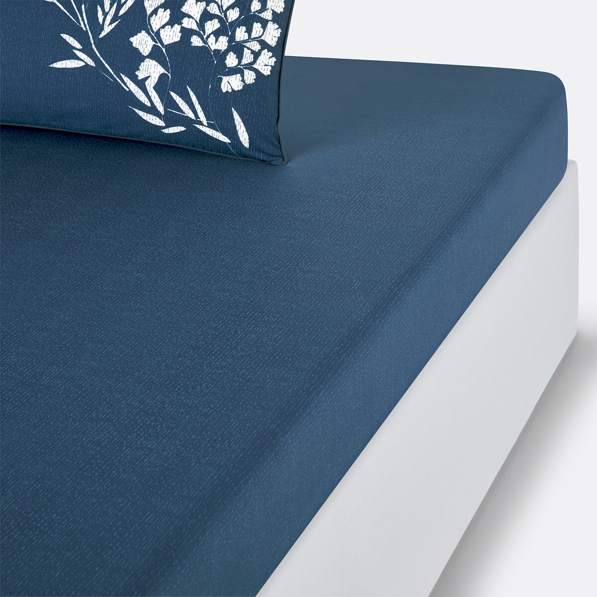 La Redoute Interieurs Izumi Cotton Percale Fitted Sheet Unisex Printed Double (140X190cm)