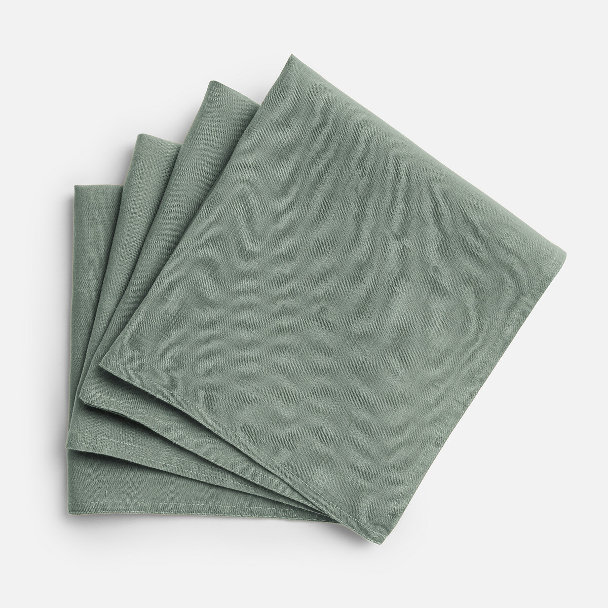 Lote de 4 servilletas de lino lavado Victorine. Talla 45 x 45 cm. Color