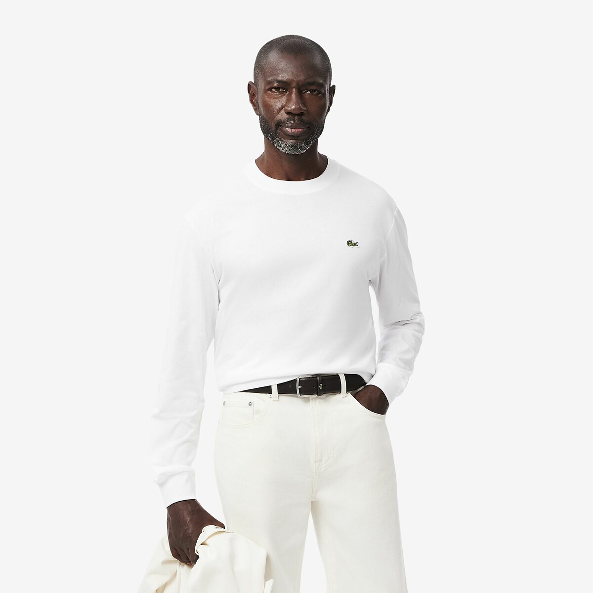 Lacoste Cotton Long Sleeve T-Shirt Men's White Xxl