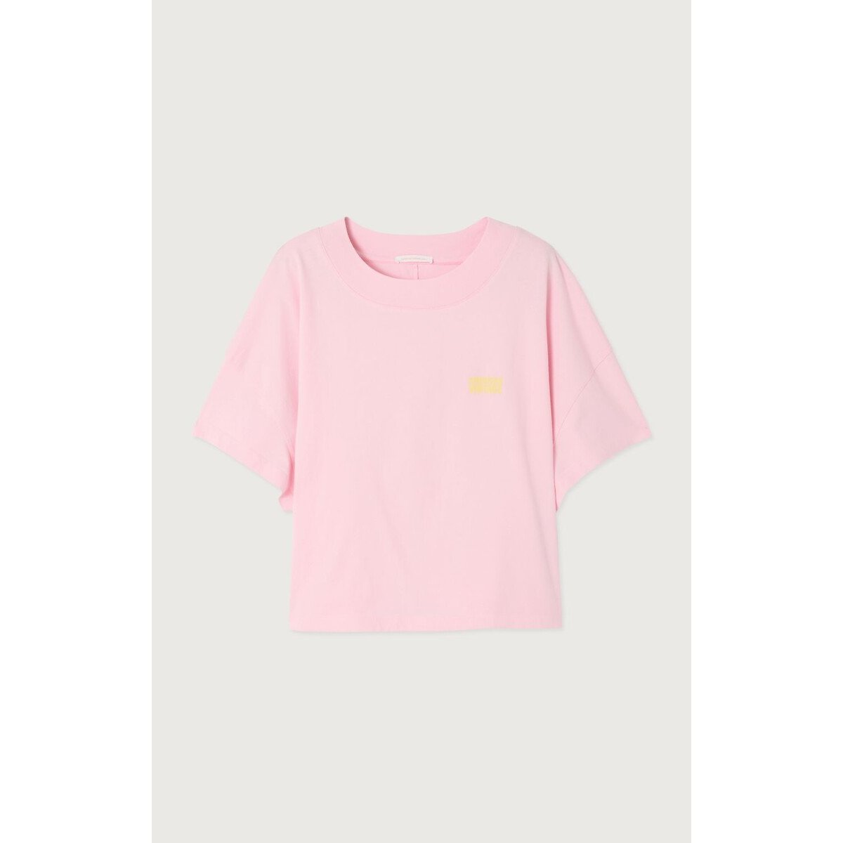 American Vintage Gixy Loose-Fitting Crew Neck T-Shirt With Short Sleeves Women's Light Pink Large