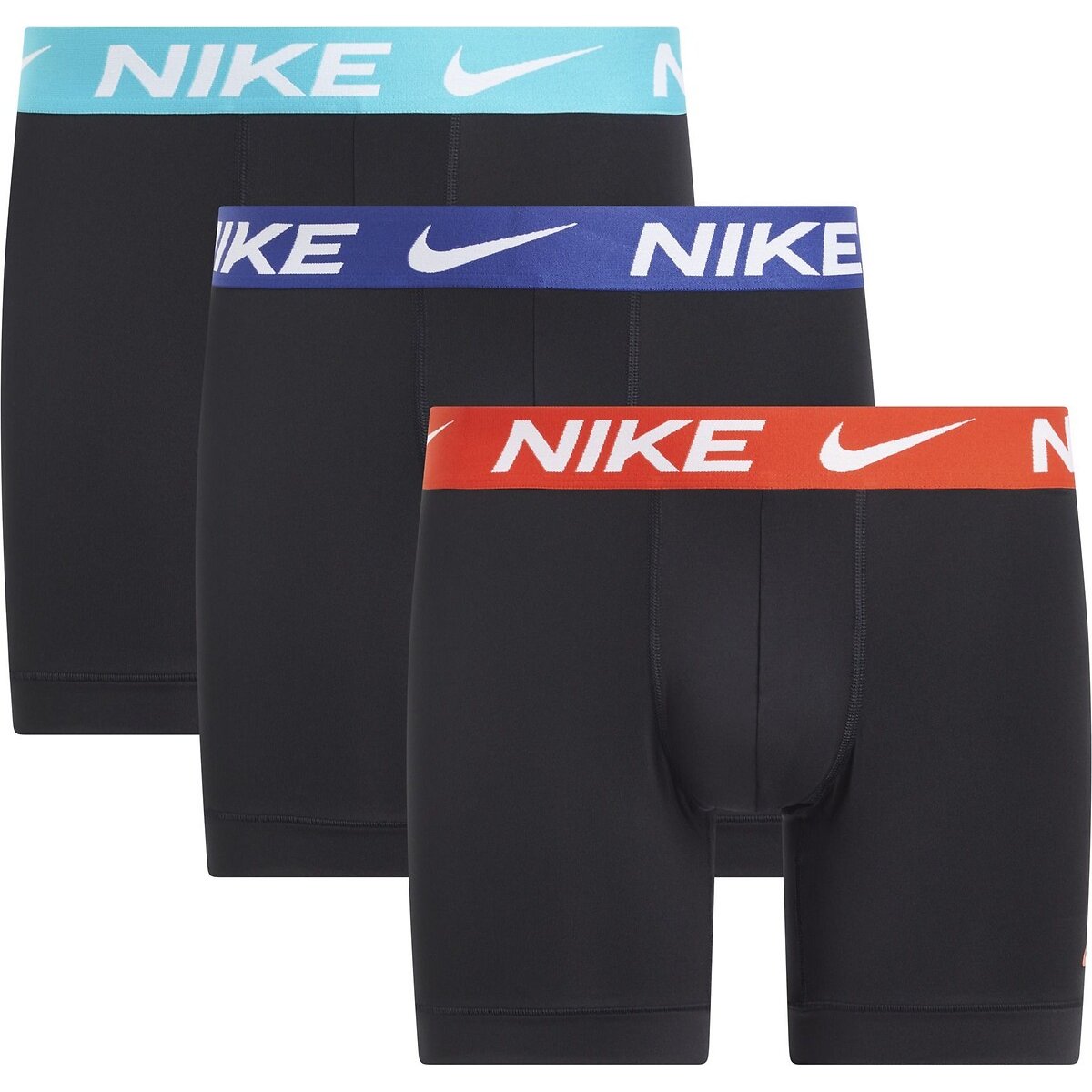 Nike Men's Navy+Blue+Red Pack Of 3 Dri Fit Plain Hipsters Medium