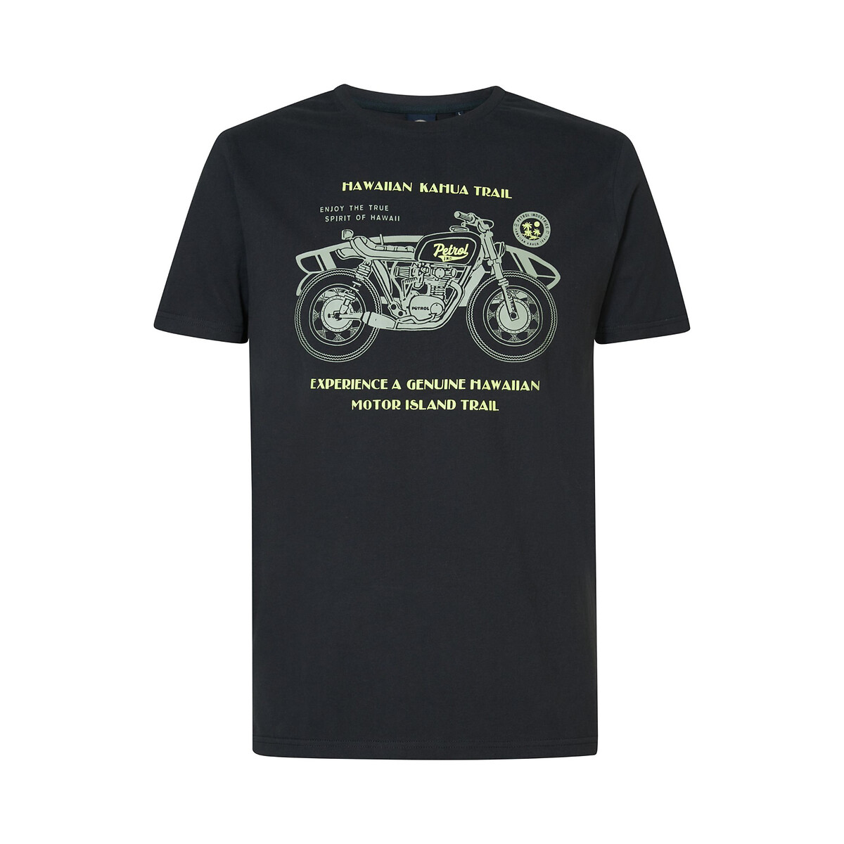 Petrol industries T-shirt met ronde hals en print