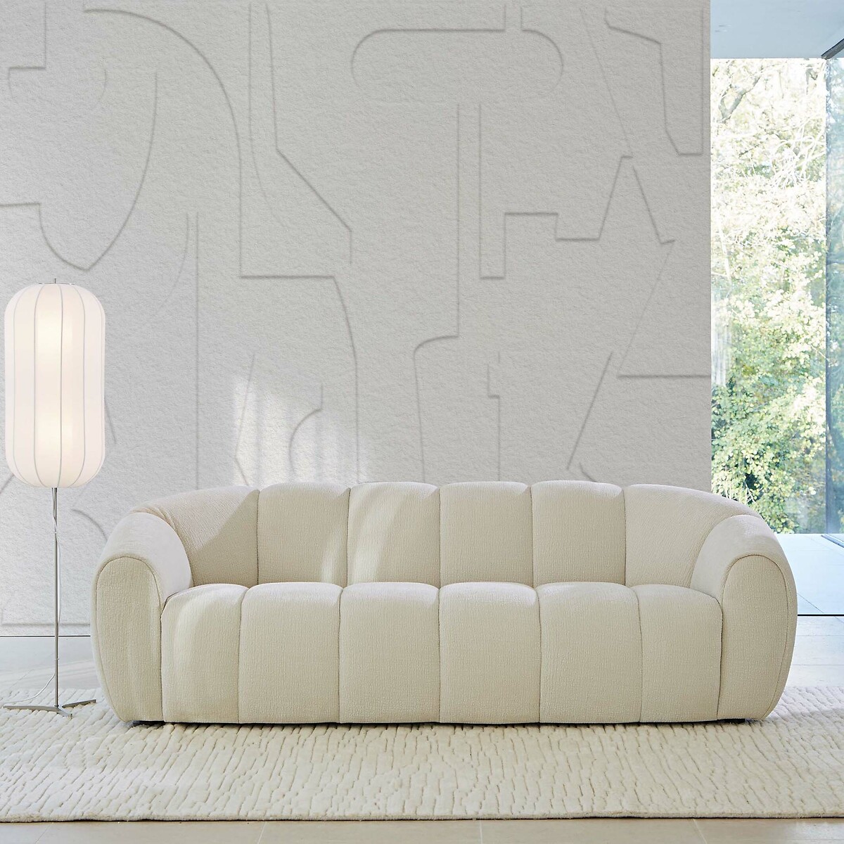 Am.pm Hekatos Optical Illusion Wallpaper Unisex Ecru