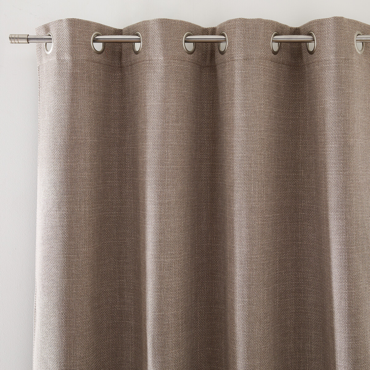 La Redoute Interieurs Montego Thermal Fleece Curtain With Woven Effect Unisex Natural Size D180 X W140cm