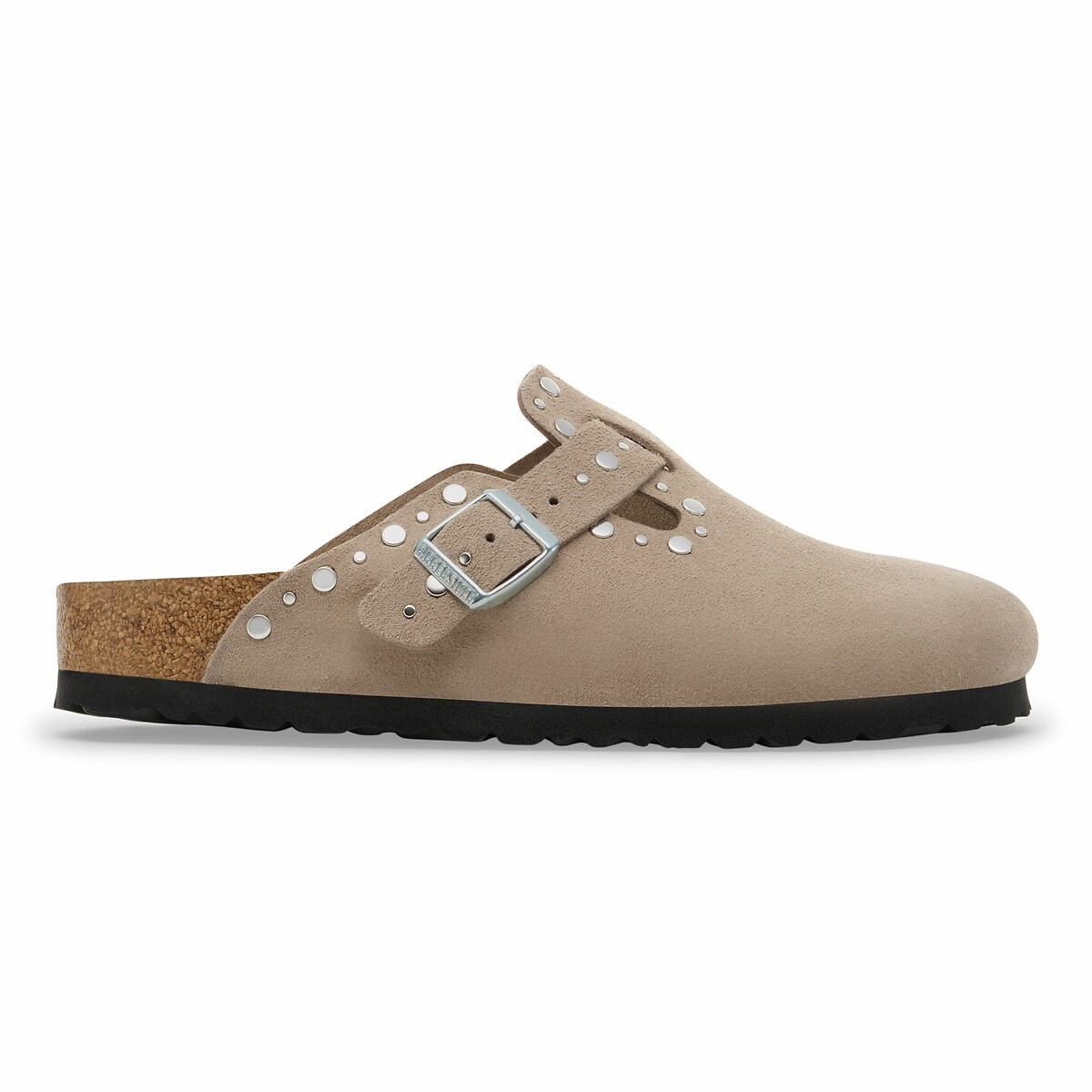 Birkenstock Boston Rivet Suede Clogs Women's Taupe Size 37 (4)