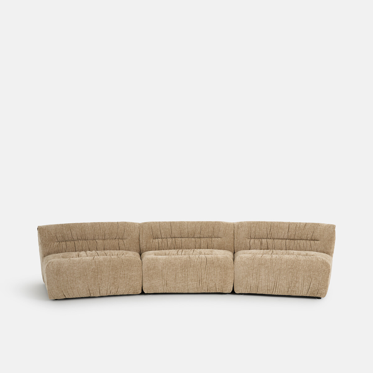 LA REDOUTE INTERIEURS 3-zits modulaire bank in gevlamd chenille, SWEETY