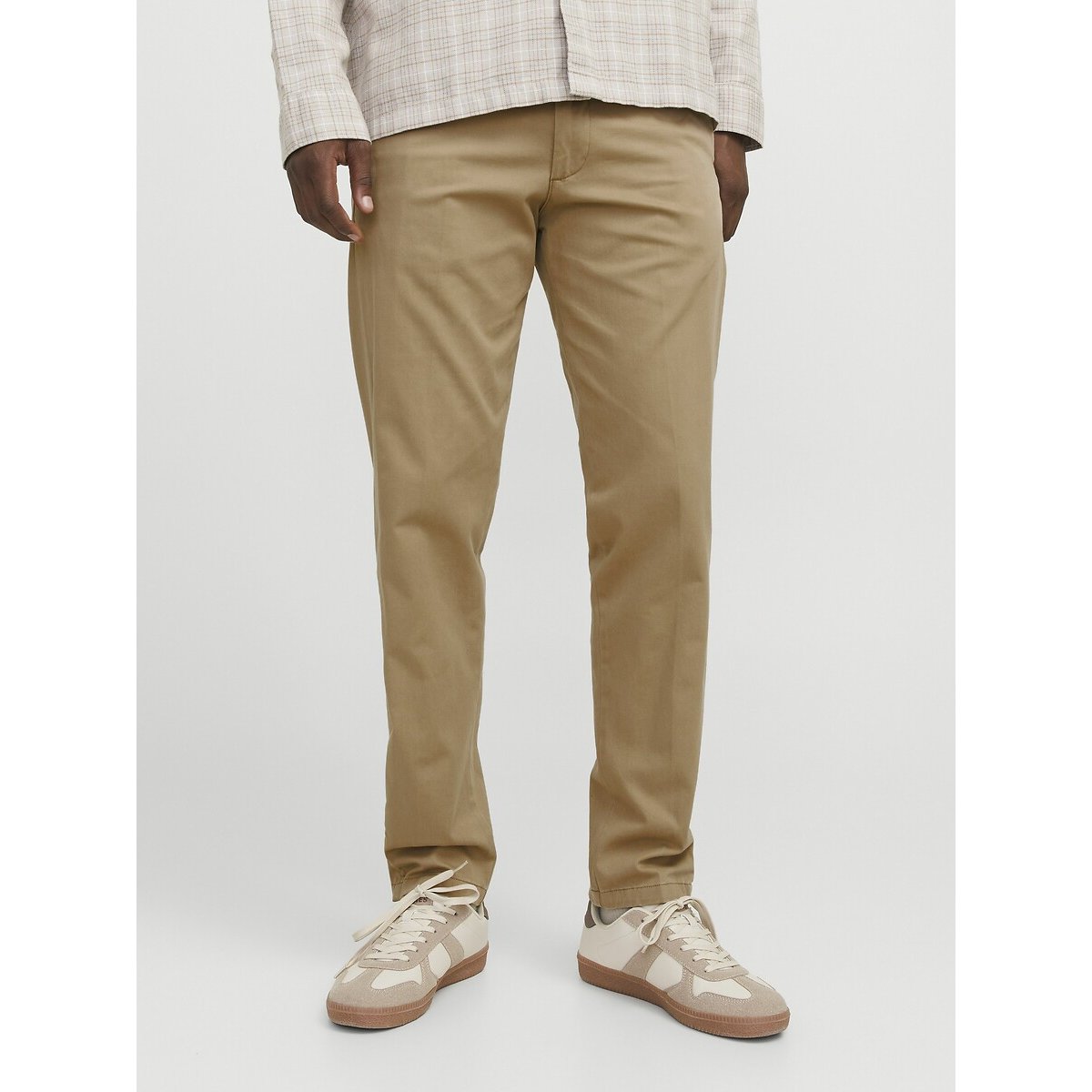 Jack & Jones Stretch Cotton Chinos Men's Beige W33 L34