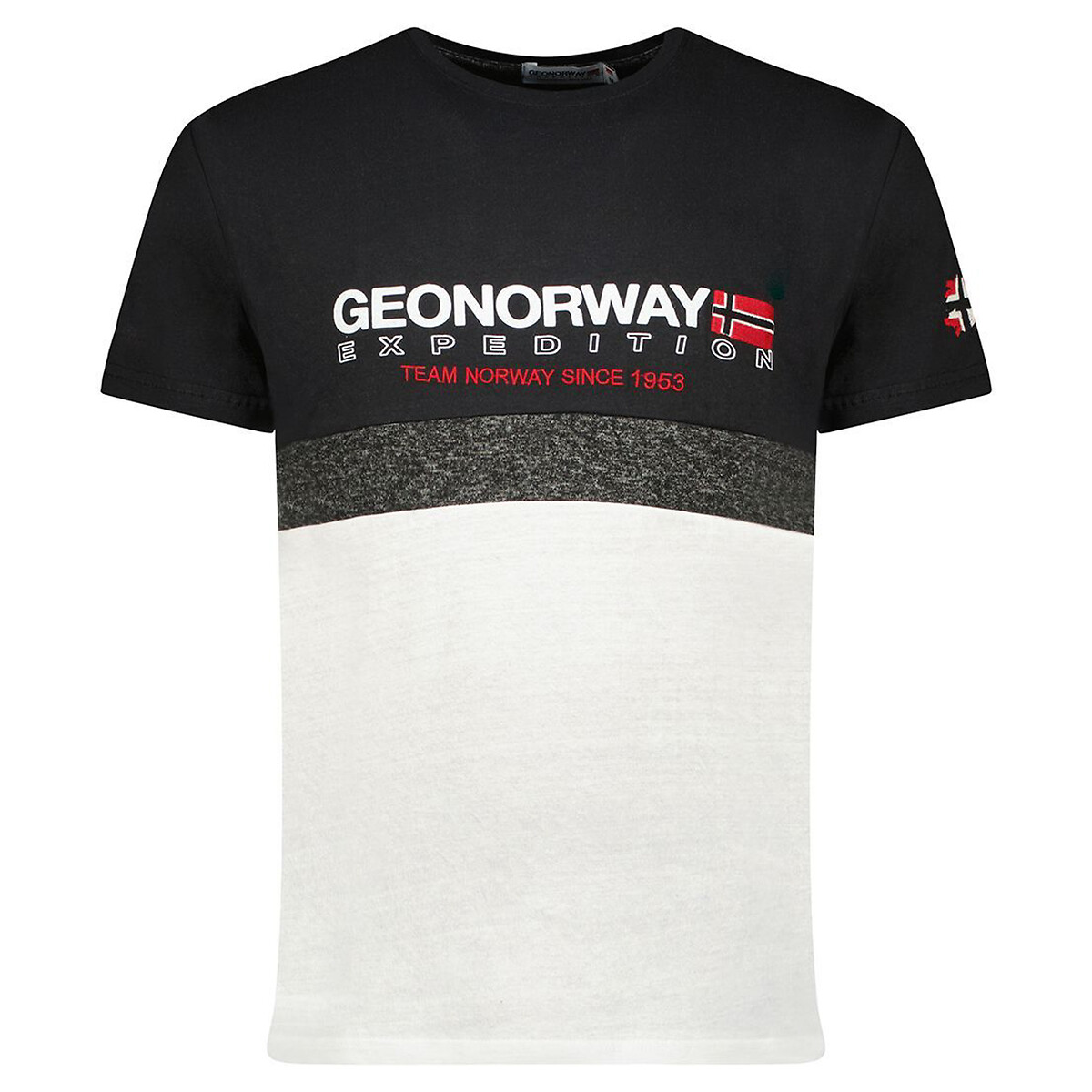 GEOGRAPHICAL NORWAY T-shirt MC bicolor en ronde hals Jdouble