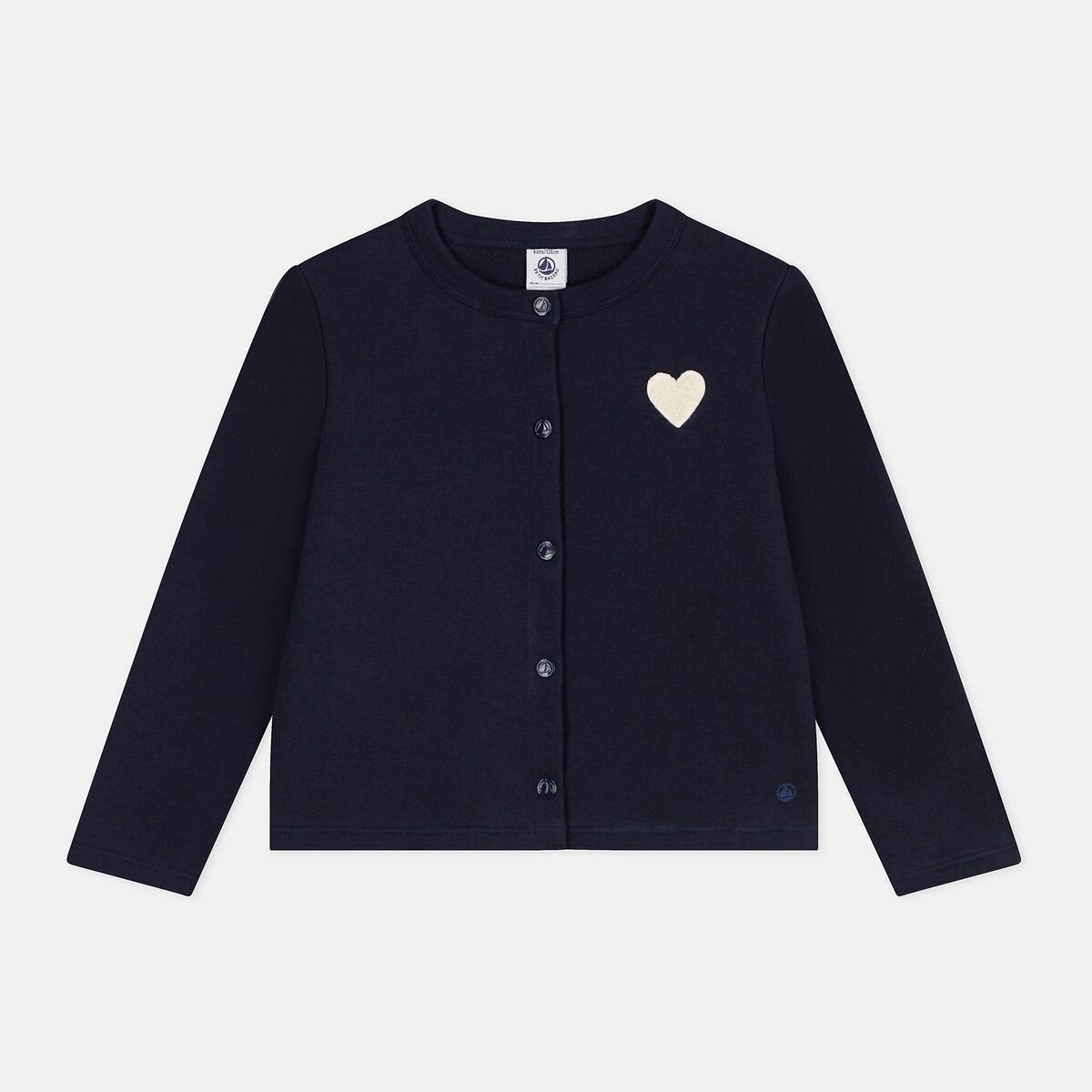 Petit Bateau Fleece Cardigan Navy Blue 5Y (108Cm)