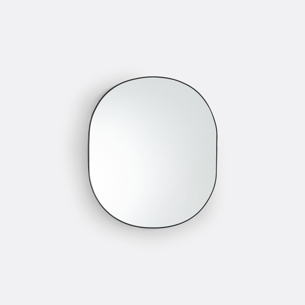 La Redoute Interieurs Uyova Oval Brass Mirror Unisex Black