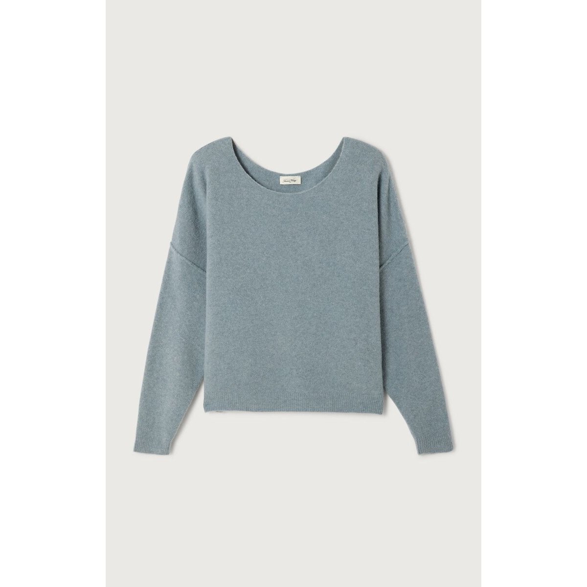 American Vintage Damsville Boat Neck Jumper In Chunky Knit Women's Thunderstorm Blue Large