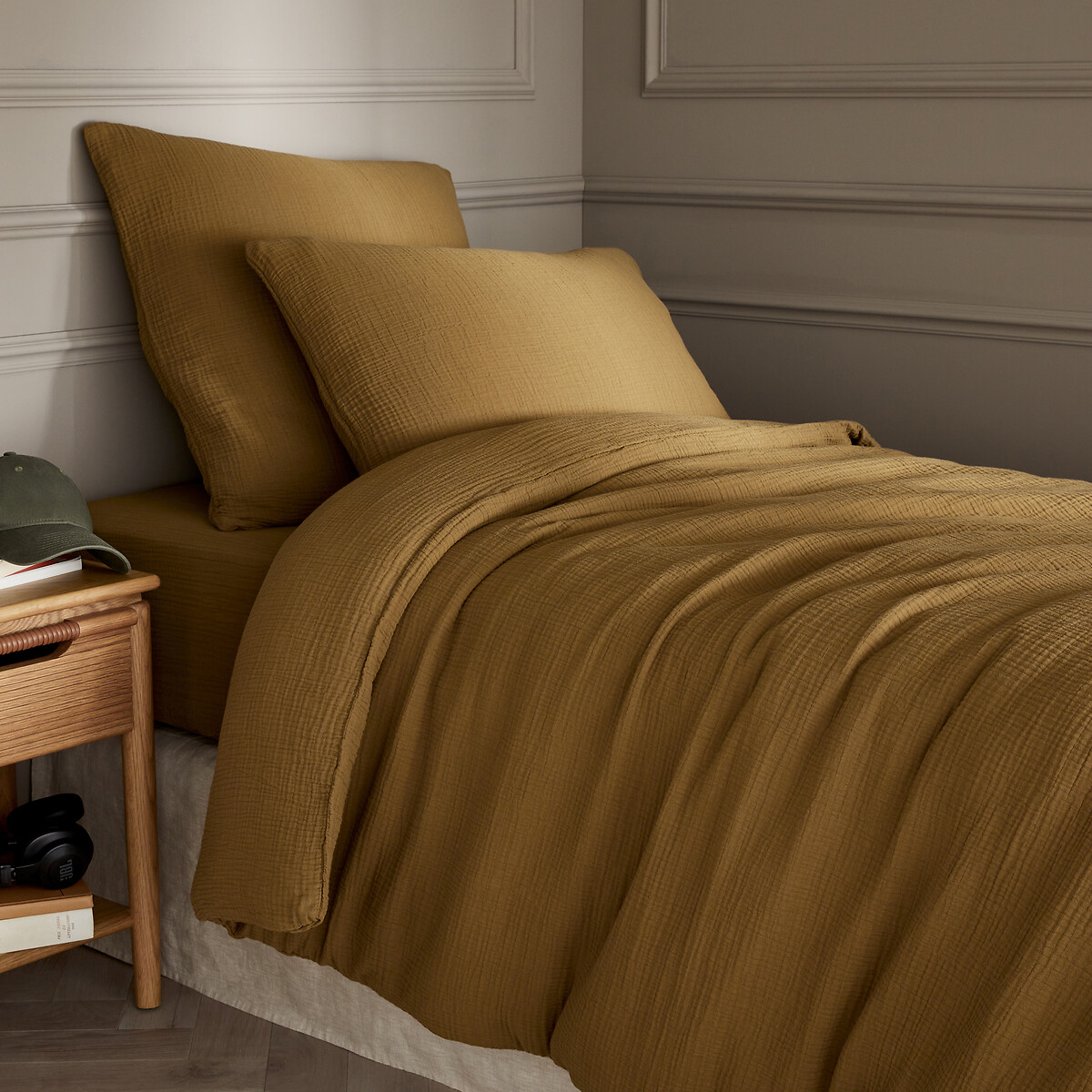 Am.pm Yafa Child's Organic Cotton Duvet Cover Unisex Bronze Single (140X200cm)