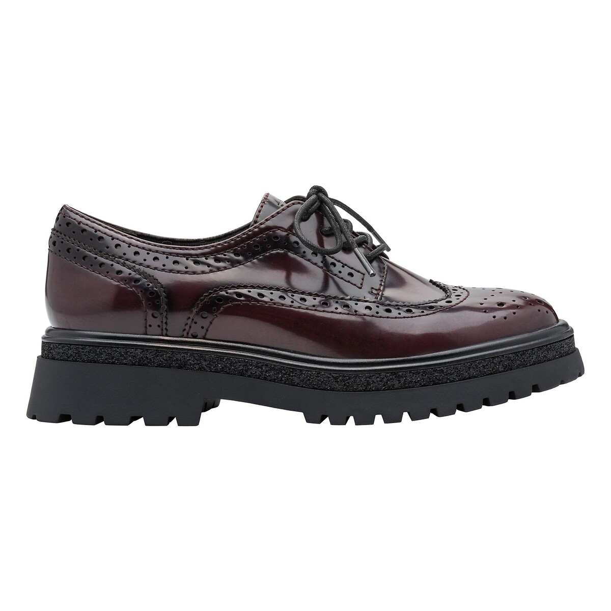 Tamaris Wingtip Brogues Women's Merlot Size 37 (4)