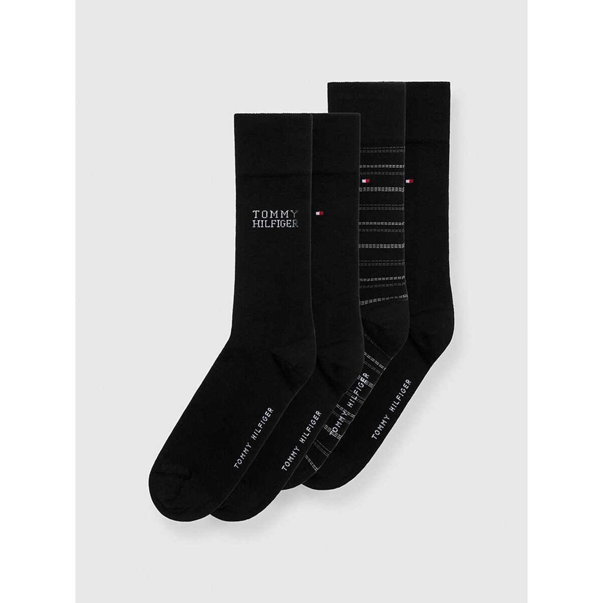 Tommy Hilfiger Black Gift Box Of 4 Pairs Of Socks In Cotton Mix Size 39