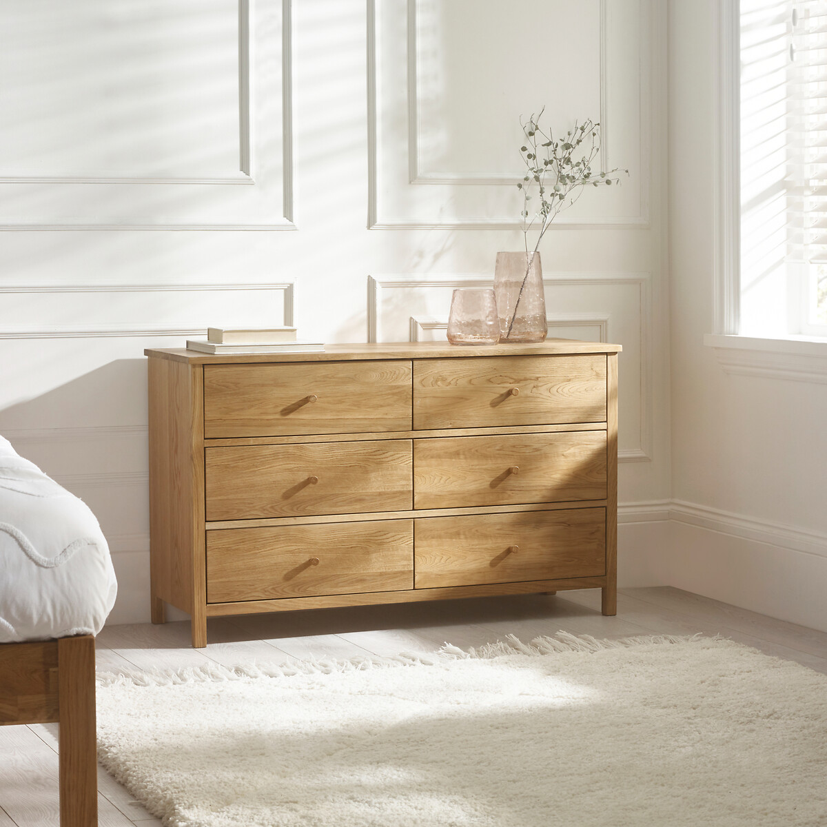 Rowan 6 Drawer Chest - Oak - Lewis's Home | TJ Hughes - Image 5