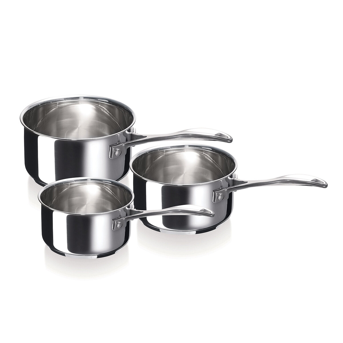 Beka Set Of 3 Chef Saucepans Unisex Inox