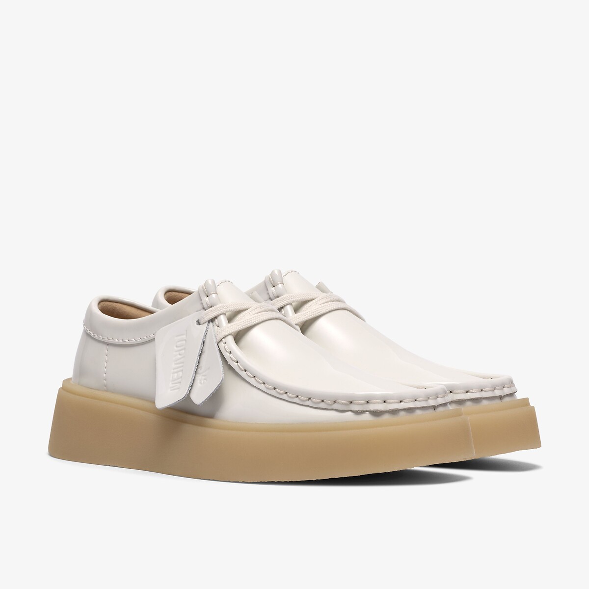 Clarks Torview W Patent Leather Brogues Women's White Patent Size 40 (6.5)