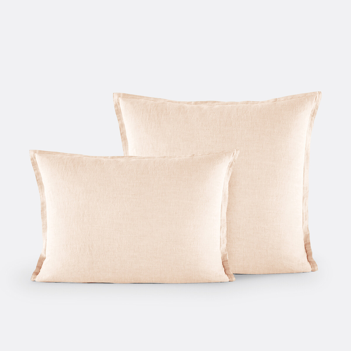 La Redoute Interieurs Linot Washed Linen Child's Pillowcase Unisex Pearl Pink Standard (50X70cm)