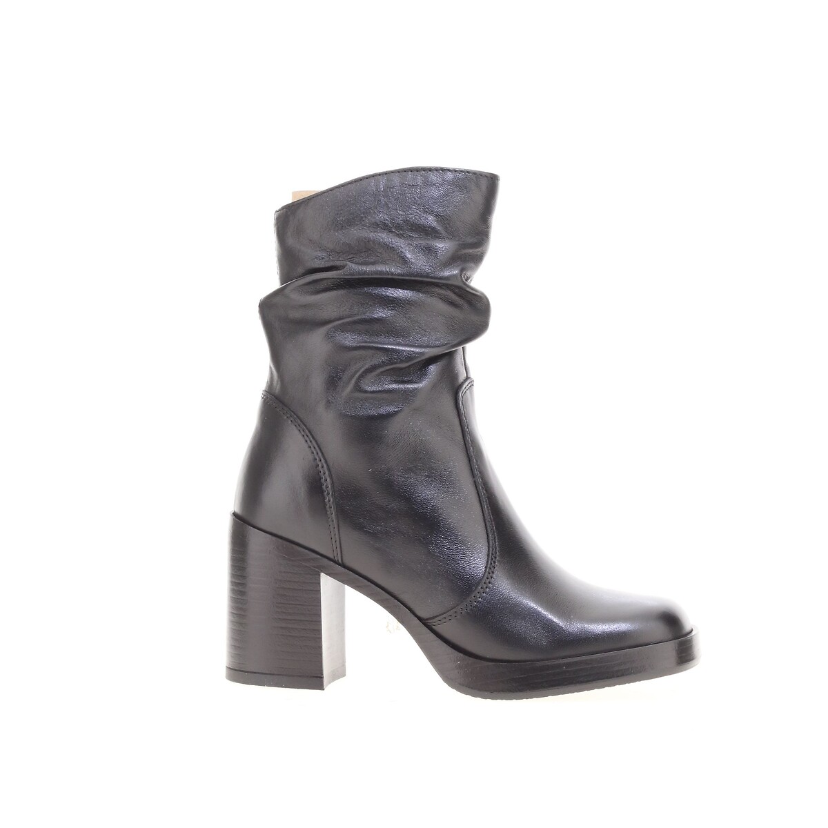 Mjus Square Toe Leather Ankle Boots Women's Black Size 38 (5)