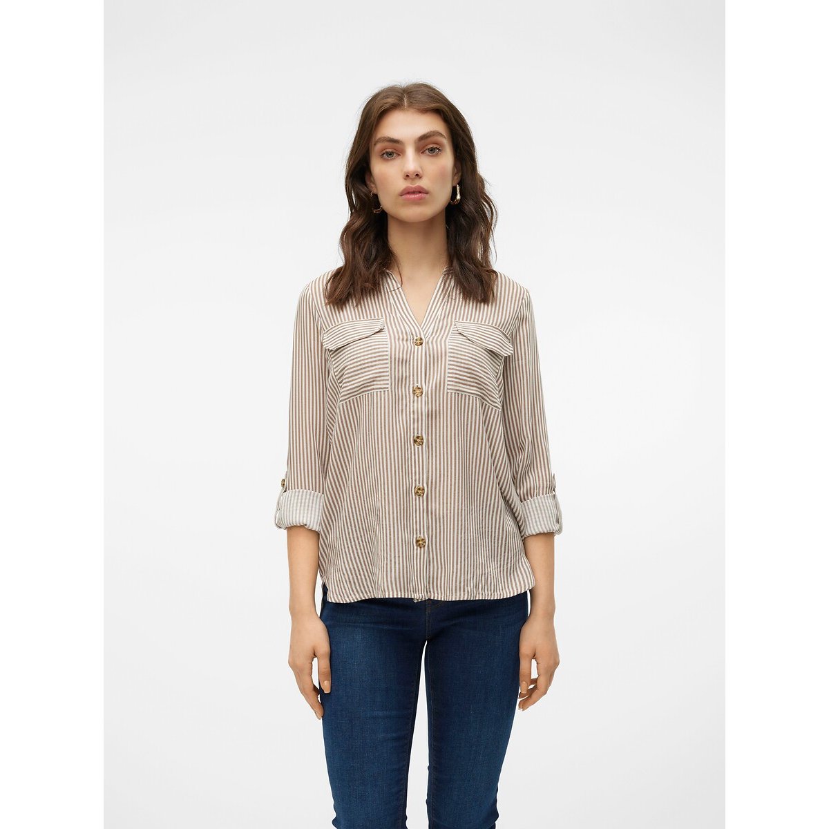Vero Moda Gestreept Hemd Met Lange Mouwen