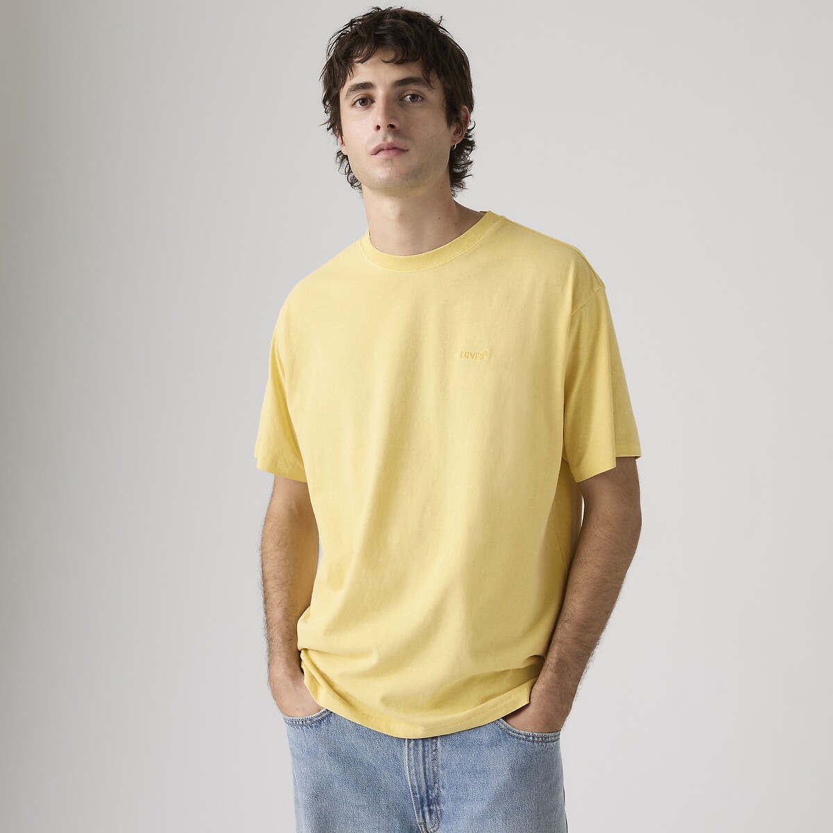 Levi's Crew Neck T-Shirt With Short Sleeves Men's Yellow Extra Large