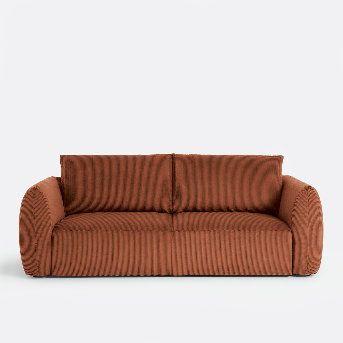 LA REDOUTE INTERIEURS Canap&eacute; droit, 3 ou 4 places, en velours c&ocirc;tel&eacute; moyennes c&ocirc;tes, EDITH