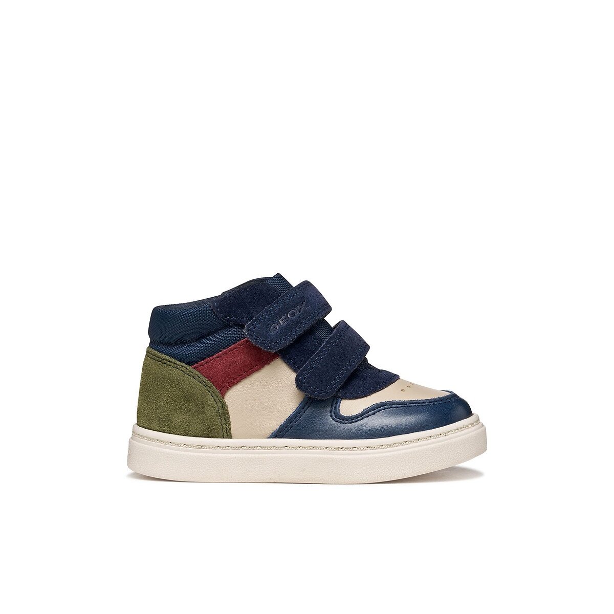 Geox Nashik Touch 'N' Close Trainers Beige/Navy Blue Size 26 (8.5) Kids