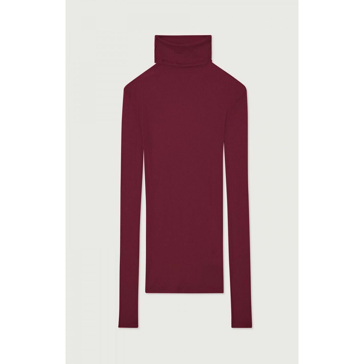 American Vintage Women's Grape Massachusetts Turtleneck T-Shirt With Long Sleeves Medium