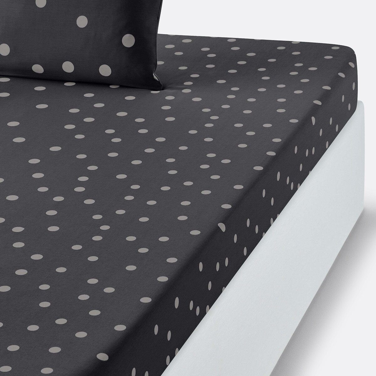 La Redoute Interieurs Orianne Fitted Sheet Unisex Carbon Superking (180X200cm)