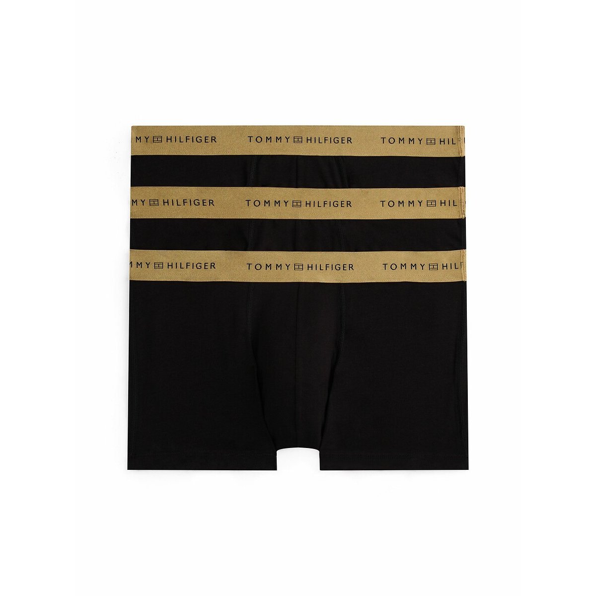 Tommy Hilfiger Pack Of 3 Hipsters In Cotton With Metallic Waistband Men's Black Small