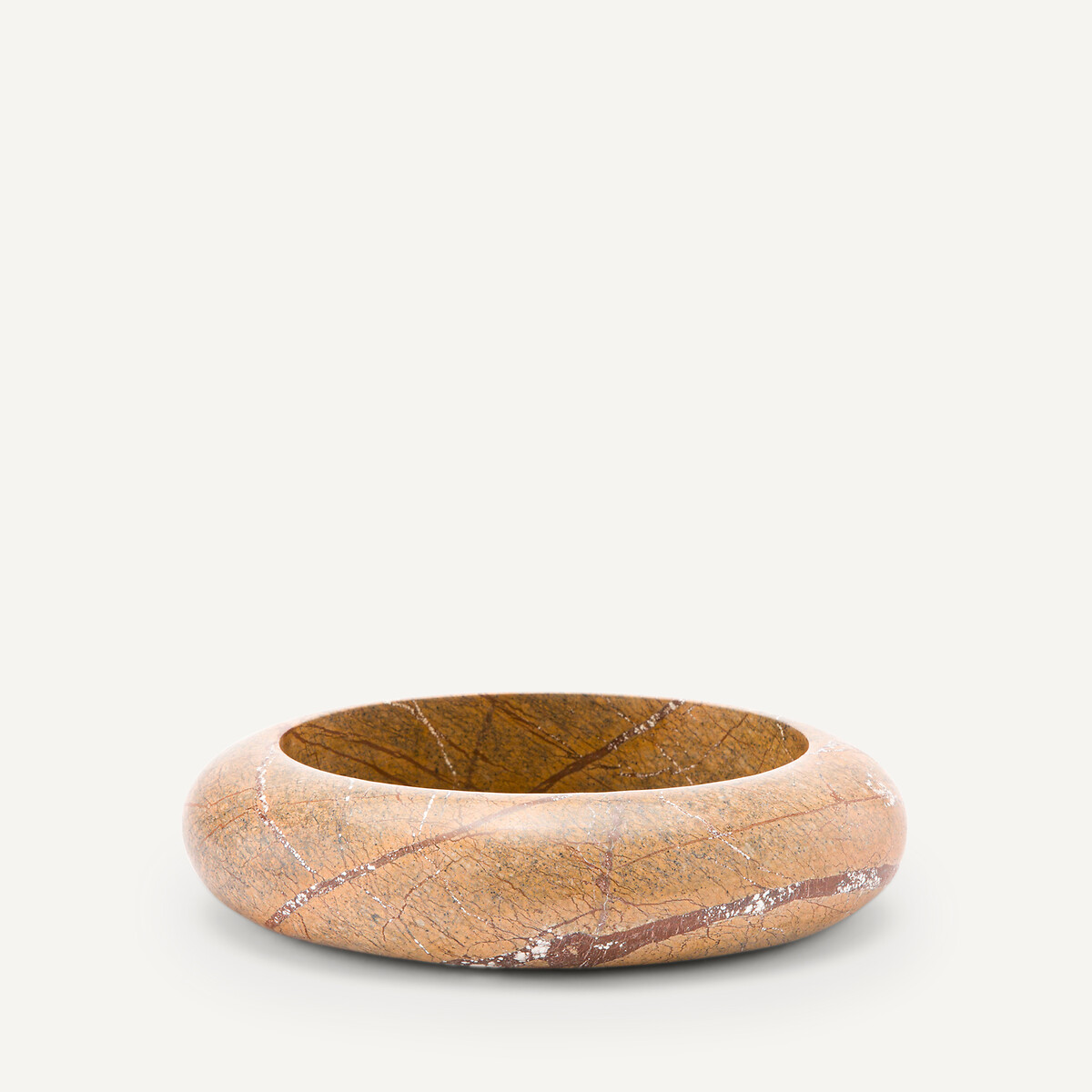 Am.pm Dolina Round Marble Dish Unisex Marbled Beige