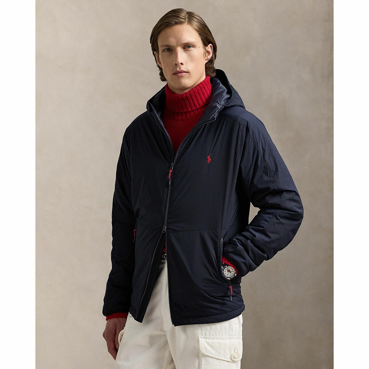 Polo Ralph Lauren Men's Navy Blue Hooded Jacket Medium
